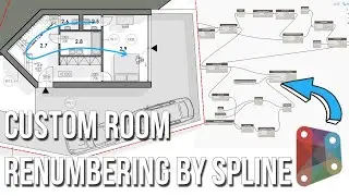 DYNAMO TUTORIAL - CUSTOM ROOM RENUMBERING BY SPLINE USING DYNAMO PLAYER INPUTS