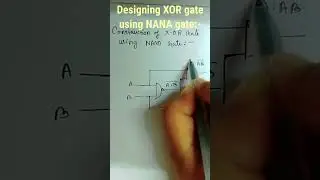 DESIGNING XOR gate using NAND gate #youtubeshorts #computerscience #logicgates #digitalelectronics