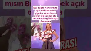 NUR TUĞBA NAMLI ANNE KIZ TERLİKLERİMİZİ GİYELİM DEDİ KIZIM ANNE BANA SENİN ELBİSENDEN ALIRMISIN..