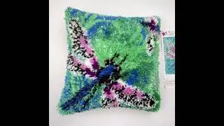 The Flying Dragonfly Latch Hook Pillow Kit