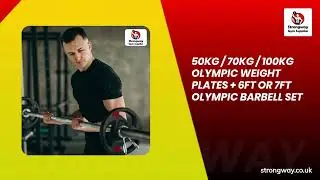 100KG OLYMPIC WEIGHT PLATES + 6FT OR 7FT OLYMPIC BARBELL SET