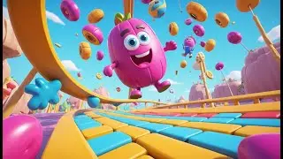 Fall Guys Wobbly Bean Bounced Between Spinning Bars | Nursery Rhymes for Kids & Baby Songs