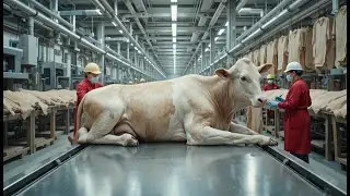 Inside the Cow Leather Factory | From Cow Hide to Leather Sheets (Full Process)
