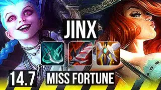 JINX & Blitzcrank vs MISS FORTUNE & Thresh (ADC) | 70% winrate, 64k DMG, 26/7/11 | EUW Master | 14.7
