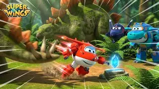 Super Wings FULL Episode  Jett's Dino Dash The Stegosaurus Tail Challenge! ⏱️  Kids Cartoons