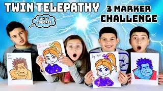 TWiN TELEPATHY 3 MARKER CHALLENGE!! | WRECK iT RALPH 2 | RaD KiDs TV
