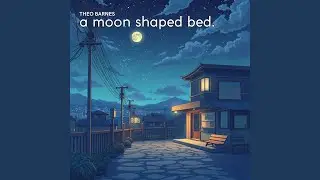a moon shaped bed.