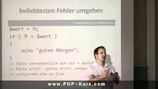 beliebteste Fehler bei Bedingungen in PHP: http://www.PHP-Kurs.com