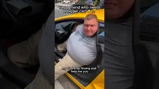 Толстяк против Ламборгини: поместится ли он? 🏎️❌ Смешной провал #Короткометражки