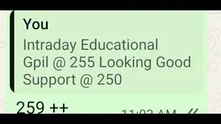 #sharemarket Gpil 255 to 259