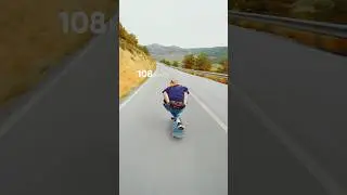 Watch me reach 108km/h thanks to gravity 💨 #extremesports #downhillskate #skate 🎥 Eurotrapmedia