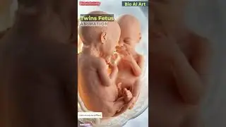 Twins Human Fetus Animation | Human Anatomy | Bio AI Art | 17