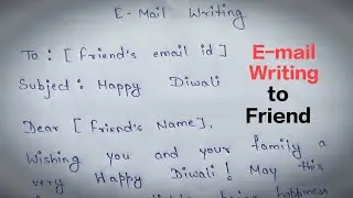 E-mail to Friend for Diwali Wishes | E-mail Writing @yugwrites 