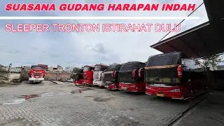 Review gudang Harapan Indah‼️Sleeper tronton sedang istirahat akibat terkena banjir😥