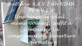 Trappe solaire automatique avec servo moteur