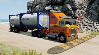 Cars and Trucks vs Speed Bumps | BeamNG Drive | TrucksVs