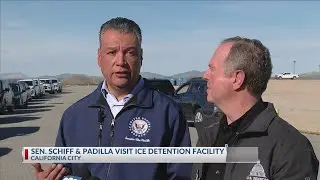 Sen. Schiff and Padilla visit ICE Detention Facility in California City