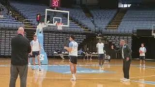 Watch Coach Hubert Davis and his staff direct the first 18 minutes of #UNC practice on Oct. 9.