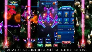Galaxy Attack Shooting Game Campaign Level 124 | Electro Boss 31 |Zambario Gamers