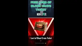 NEW REDEEM CODE - (Lord of Blood Crate Ticket ) (working)| NEW STATE MOBILE #shorts