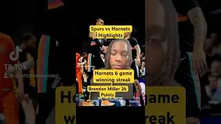 Spurs vs Hornets Highlights | Hornets 6 game winning streak #sportsbreakdown #nbahighlights #nba