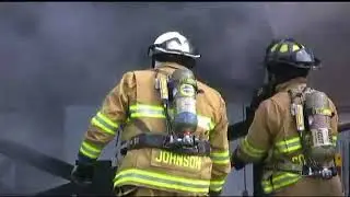 Boeing Fire Dept  at North Bend   ARFF training 04 20 2011