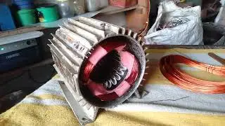 53No.0.5hp monoblock pump ki short video mein complete winding