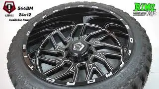 TIS 544BM 24x12 w/ Fury Offroad MT