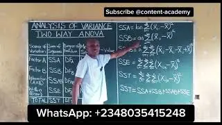 Two Way ANOVA (Analysis of Variance) in Statistics