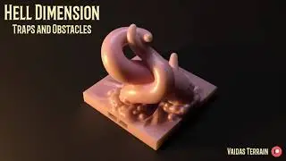 Printable 3d terrain - Hell Dimension: Traps and Obstacles - First model