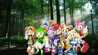 Amy Rose & her friends in the forest (Fanart)