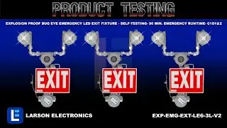 Explosion Proof Bug Eye Emergency LED Exit Fixture - Self-Testing- 90 Min. Emergency Runtime- C1D1&2