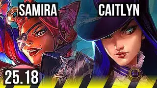 SAMIRA & Seraphine vs CAITLYN & Ashe (ADC) | 500+ games, Dominating | EUW Diamond | 25.18