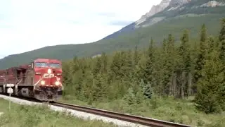 CP Rail Westbound Grain Train Banff National Park