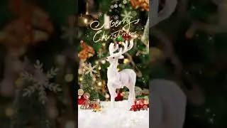 Golden snow Christmas elk