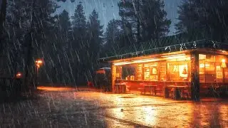 ALL NIGHT DINER 🍔🌧 Middle of nowhere &mdash; Rain ambience for sleep (no ads)