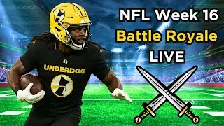 LIVE: Underdog Fantasy Battle Royale: NFL Week 16 Drafts, Stacks, and Edges