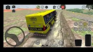 ÔNIBUS ESCOLAR ATRAVESSOU o RIO no MAPA CORTANDO BARRO - PROTON BUS SIMULATOR