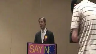 Nigel Farage EU Election Launch For UKIP Wales, 2009
