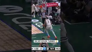 #nba #basketball Myles Turner gets UP for the FEROCIOUS one-hand jam! 💪💥BKN-MIL &bull;