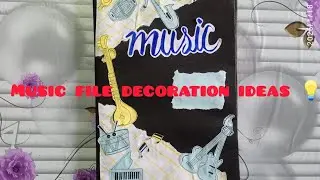Music file decoration ideas 😱 // file cover decoration ideas // Black chart paper #viral