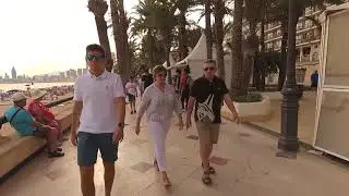 West Beach Promenade in Benidorm - Caminando en Playa de Poniente, Benidorm