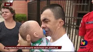Bombeiros fazem resgate inusitado em Joinville