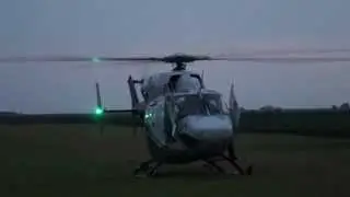 Air Methods helicopter taking off from Grand Ridge