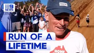 Queensland man runs 4900km across Australia | 9 News Australia