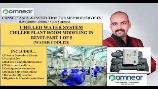 WATER COOLED CHILLER PLANT ROOM MODELING IN REVIT|PART 1 OF 5|BIM MODELING|REVIT MEP|HVAC|AMNEAR|BIM