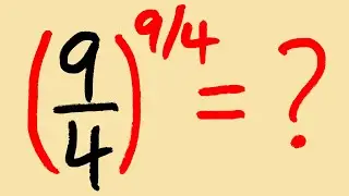 How to simplify a rational exponent problem (9/4)^(9/4)