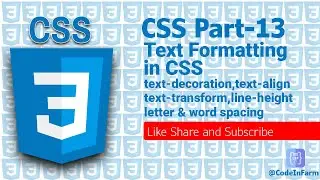 Text Formatting in CSS | Text shadow, Text decoration, Text align, line height, word & letter space