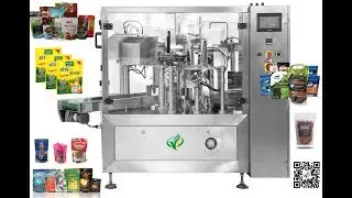 Automatic Rotary Preformed Pouch Packing Machine For Premade Bag Filling Sealing System