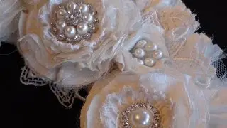 Shabby fabric wreath